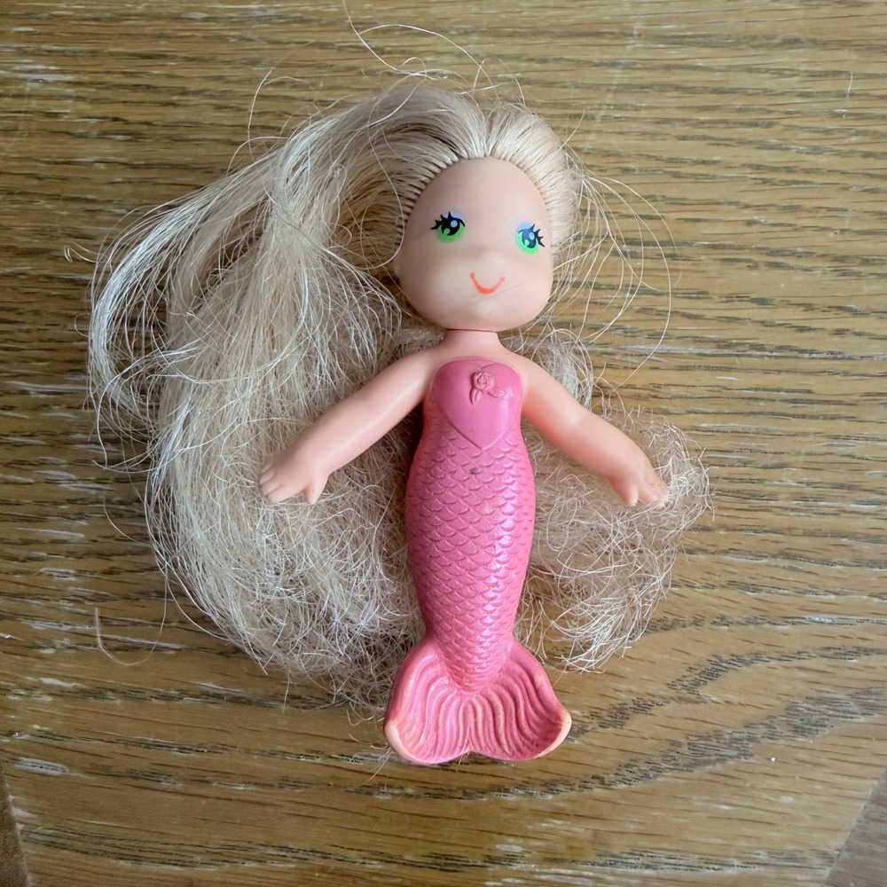 Vintage 1979 Kenner Sea Wees Sandy Mermaid Doll Pink Blonde Hair Hong Kong